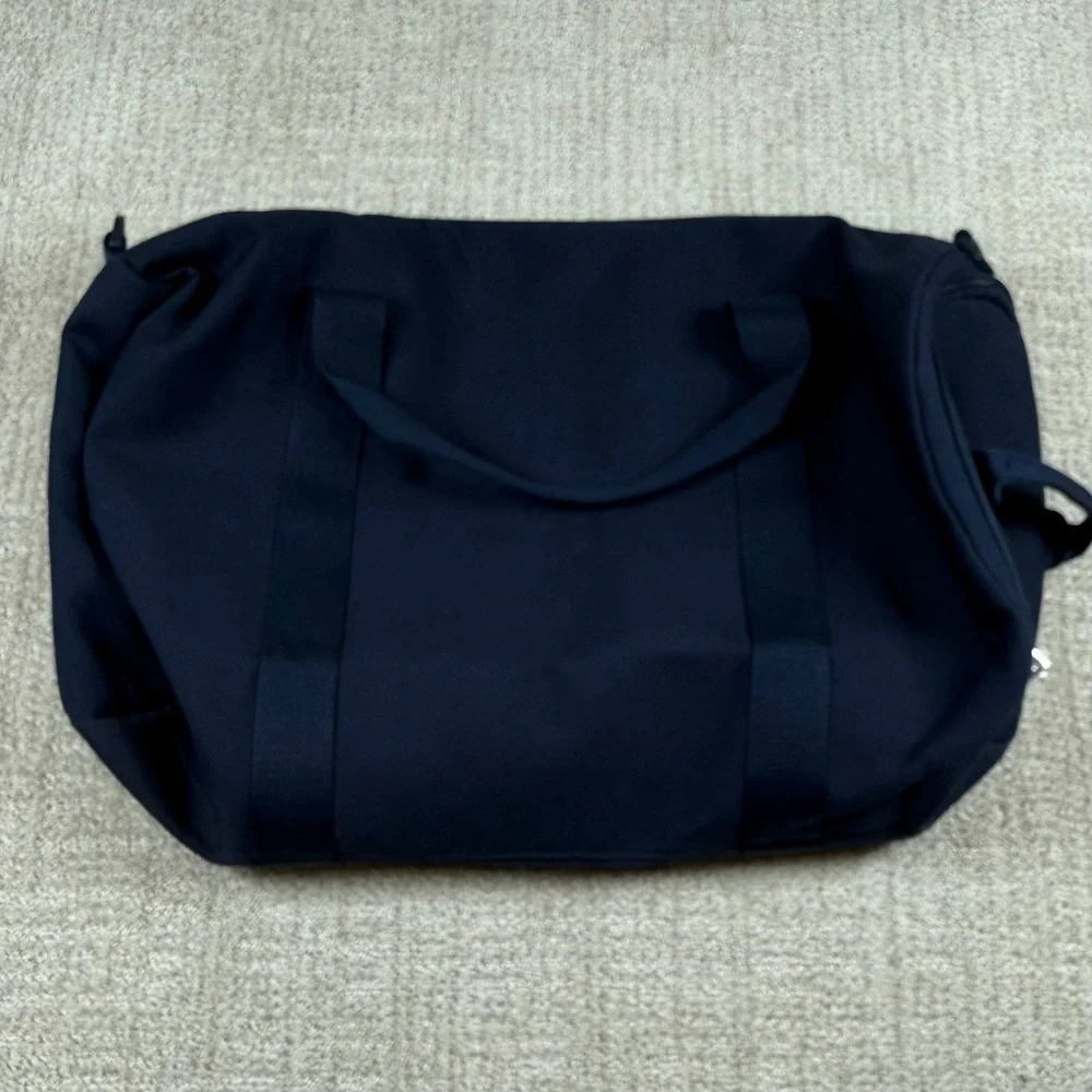 Ralph Lauren Polo Fragrances Navy Blue Embroidered Canvas Duffle Bag